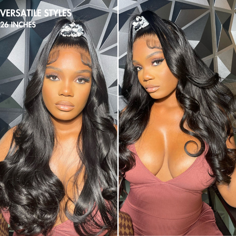 🔥Final 4 Hours: 74% OFF + Free Shipping: 🌸Supernatural hairline, silky straight hair, pre-plucked lace, glueless 13x4 front lace wig🌸