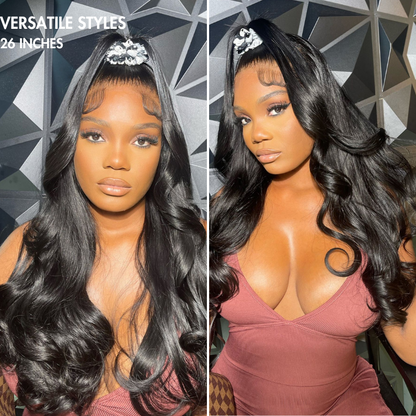 🔥Final 4 Hours: 74% OFF + Free Shipping: 🌸Supernatural hairline, silky straight hair, pre-plucked lace, glueless 13x4 front lace wig🌸