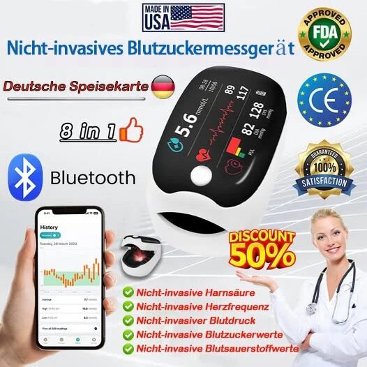 🔥Last Day 60% OFF🏆Smart Non-Invasive Glucose Monitor 🔥made in the USA🔥