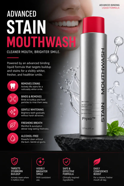 🔥2026 SALE -Advanced Stain-Lifting Whitening Mouthwash: Visible Debris Removal & Fresh Breath