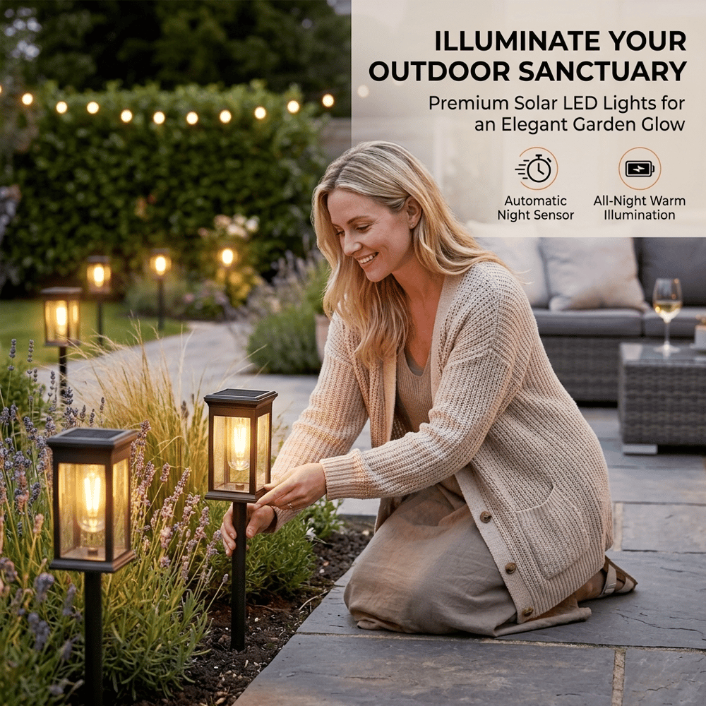 🌞 Solar Pathway Lights Outdoor