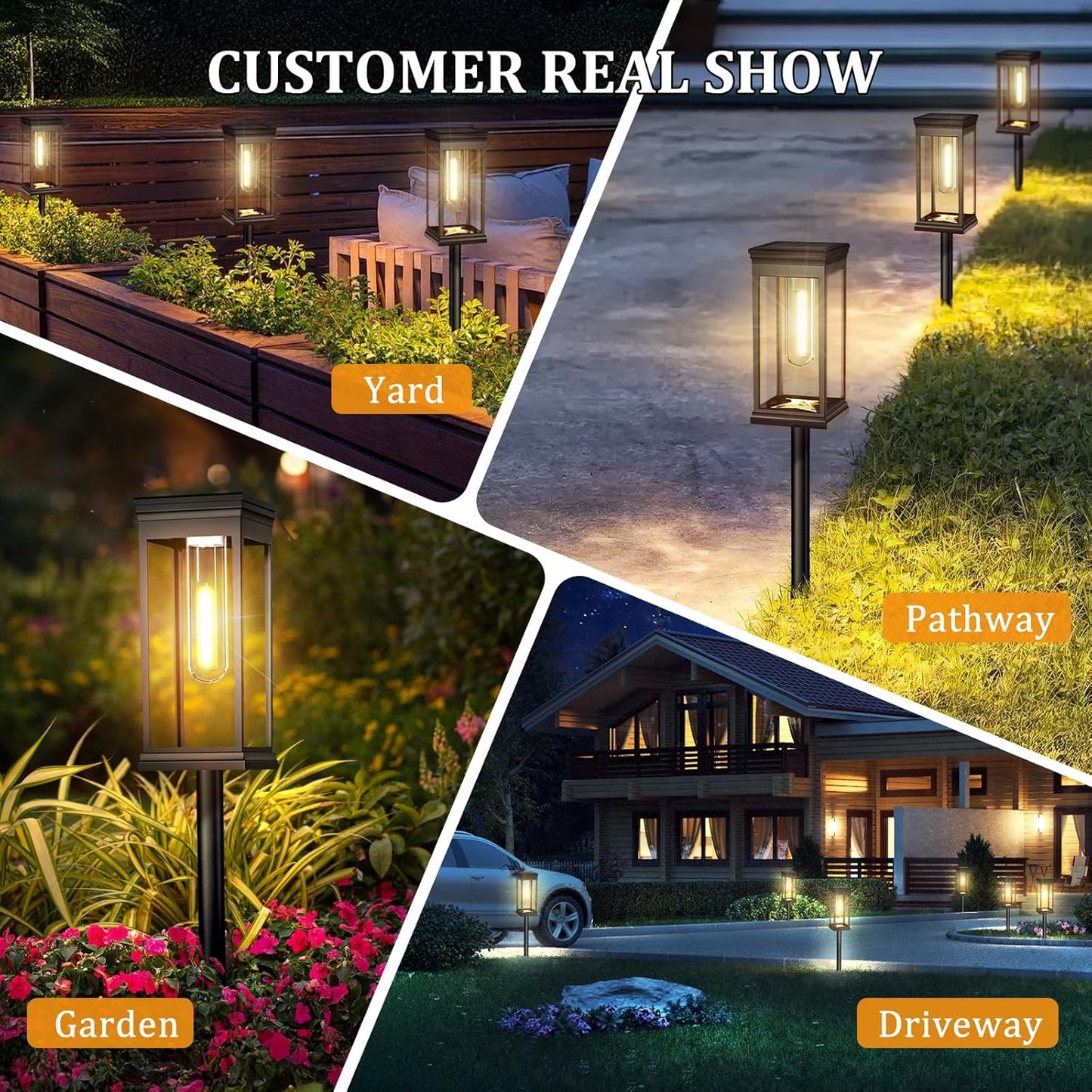 🌞 Solar Pathway Lights Outdoor